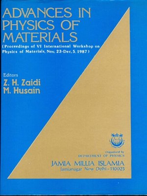 cover image of Advances in Physics of Materials